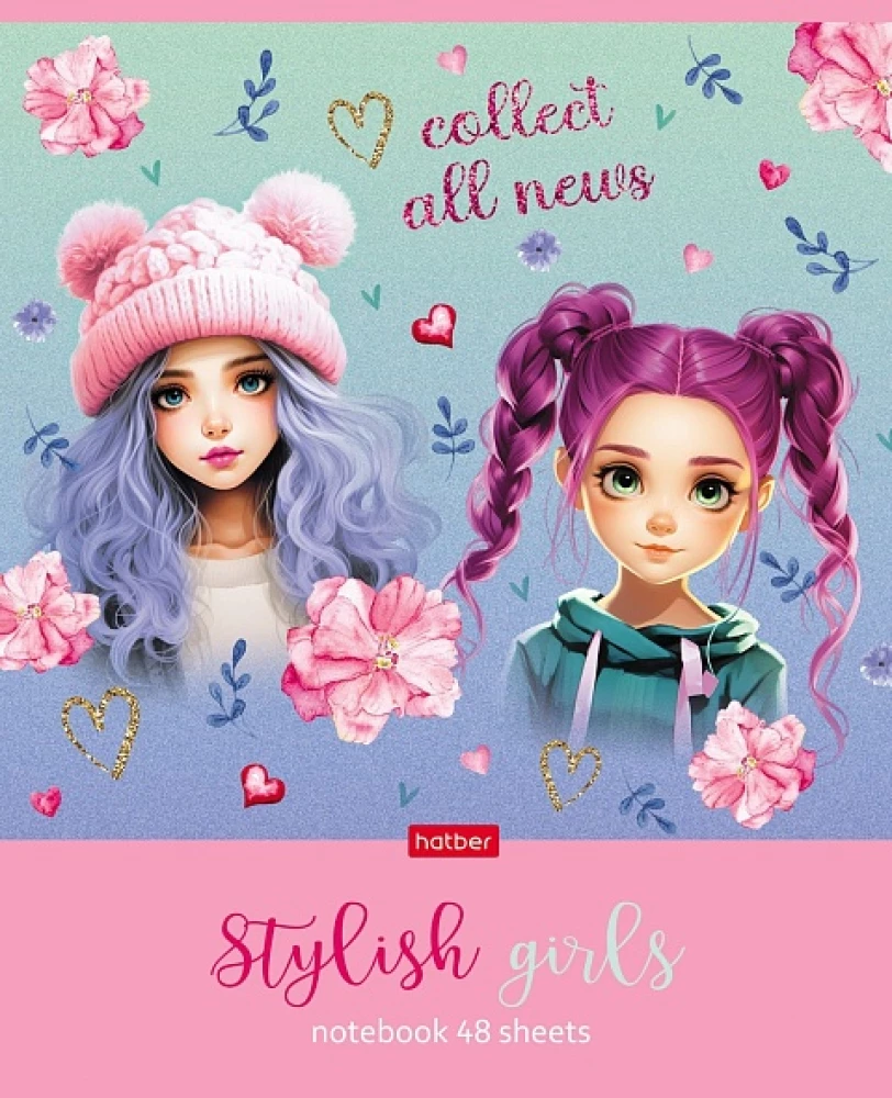 Notes w kratkę, 48 kartek - Stylowe Dziewczyny, w asortymencie