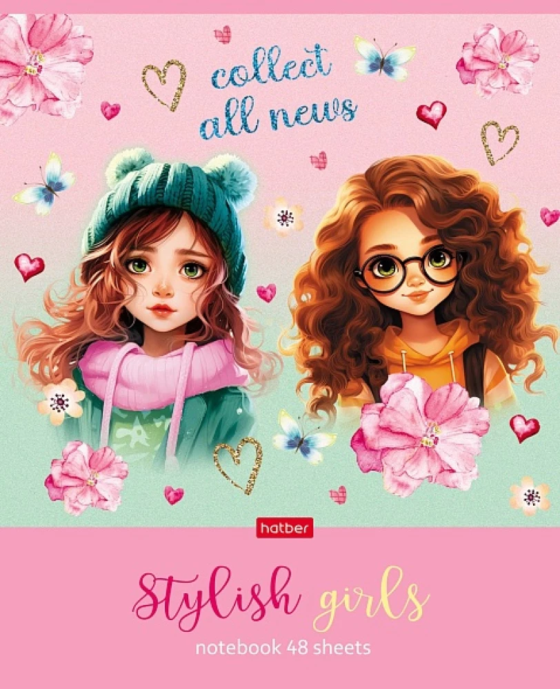Notes w kratkę, 48 kartek - Stylowe Dziewczyny, w asortymencie