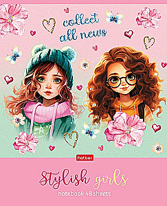 Notes w kratkę, 48 kartek - Stylowe Dziewczyny, w asortymencie