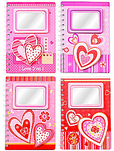 Notebook - Hearts, assorted