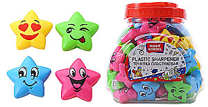 Plastic Sharpener - Star, assorted 4 colors