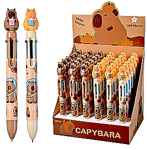 Automaatne kuulipliiats, 6 värvi - Kappibara, assortii