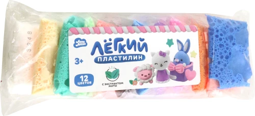 Kerge plastiliin piparmündiga - Loo kergelt, 12 värvi