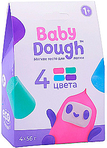 Dough for modeling - BABY DOUGH, 4 colors, #1