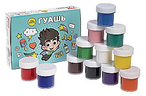 Gouache, 12 colors of 10ml - Vlad A4