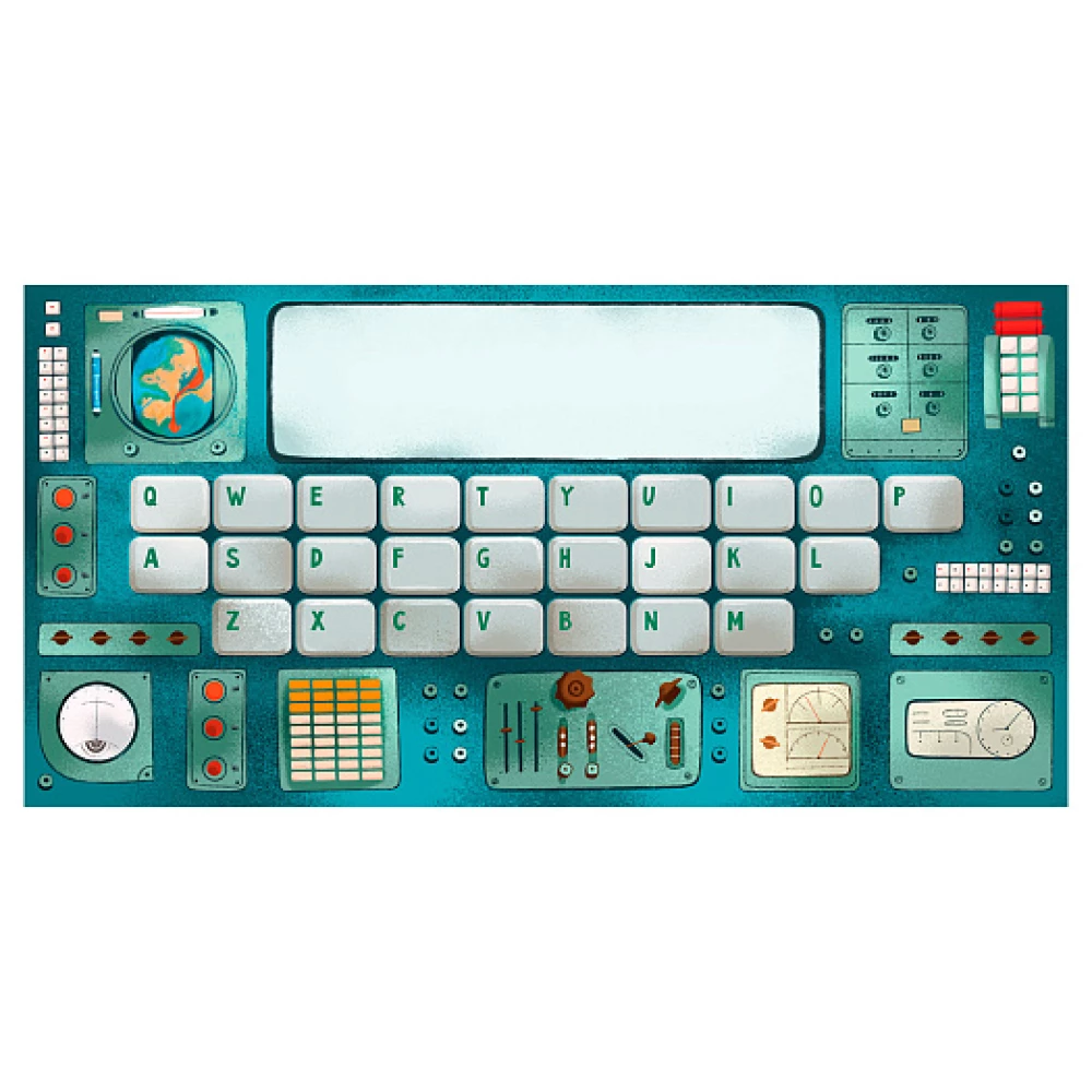 Stalo žaidimas - Qwerty. Kverty. Žaidimas rusų ir anglų kalbomis