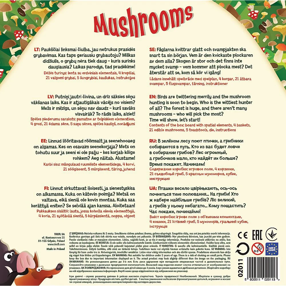 Board Game - Mushrooms