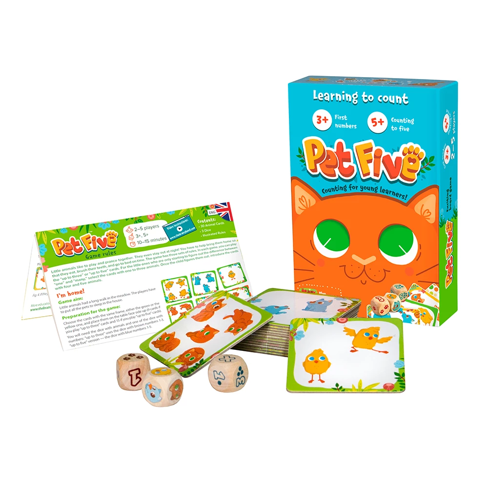 Attīstošā galda spēle - Pet Five (Lapiņas) EN