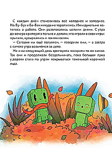 Drei Creeper. Lieblingsmärchen im Minecraft-Stil