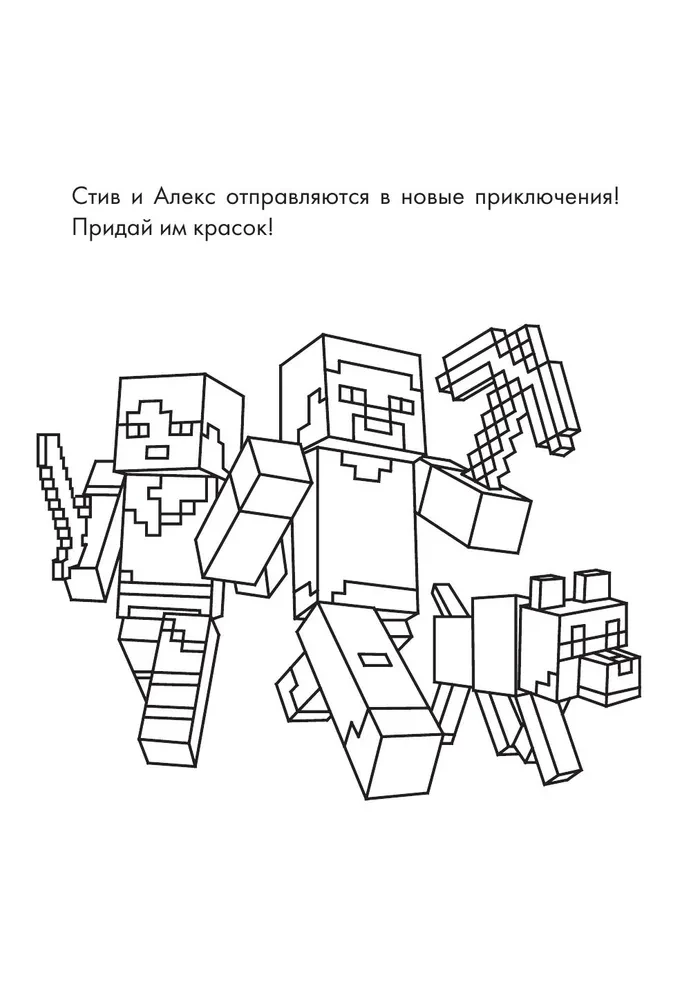 Vaikų Minecraft spalvinimo knygelė