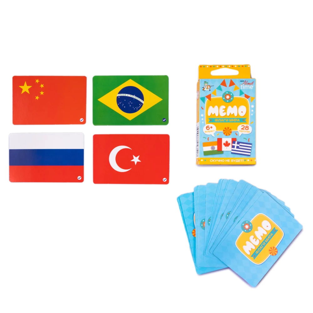 Настольная игра - Мемо. Флаги мира