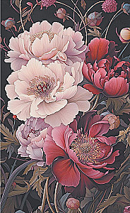 Creative Notebook. Inspired by William Morris (peonies on a dark background)