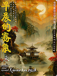 Zināšanu piezīmju grāmatiņa ķīniešu hieroglifiem (Pagoda saulrietā)