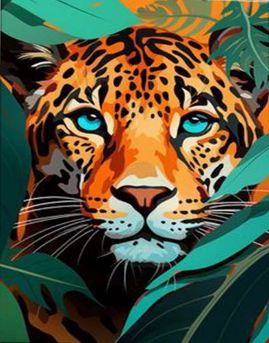 Numbrite maal - Leopard džunglis