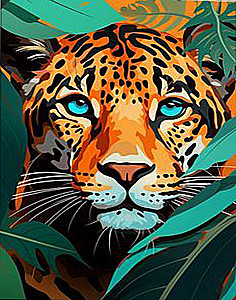 Paint by Numbers - Leopard in the Jungle