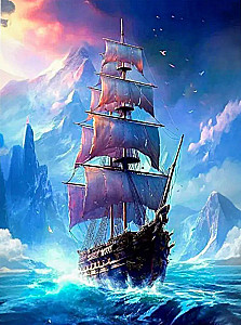 Painting by numbers - Ship at sea