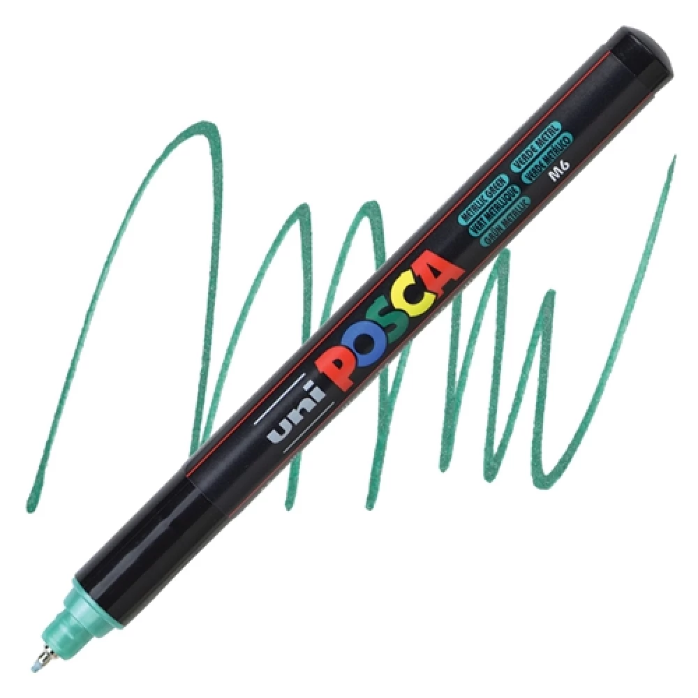 Marker UNI Posca PC-1MR, roheline-metallik (M6)
