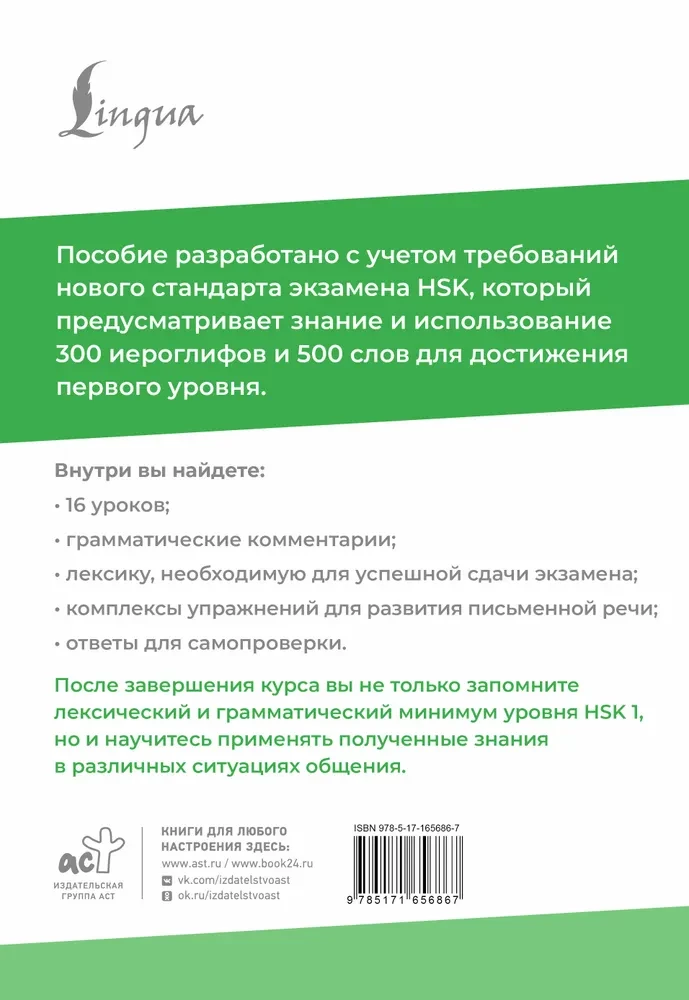 HSK 1. Развиваем письменную речь для сдачи экзамена