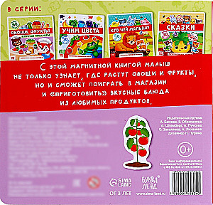 Magnētiskā grāmata-spēle - Dārzeņi, augļi un citi produkti