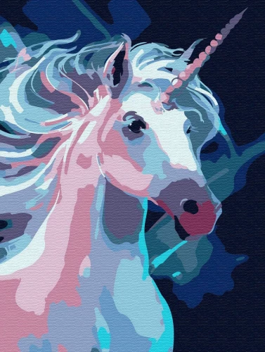 Bild nach Zahlen - Märchen-Einhorn