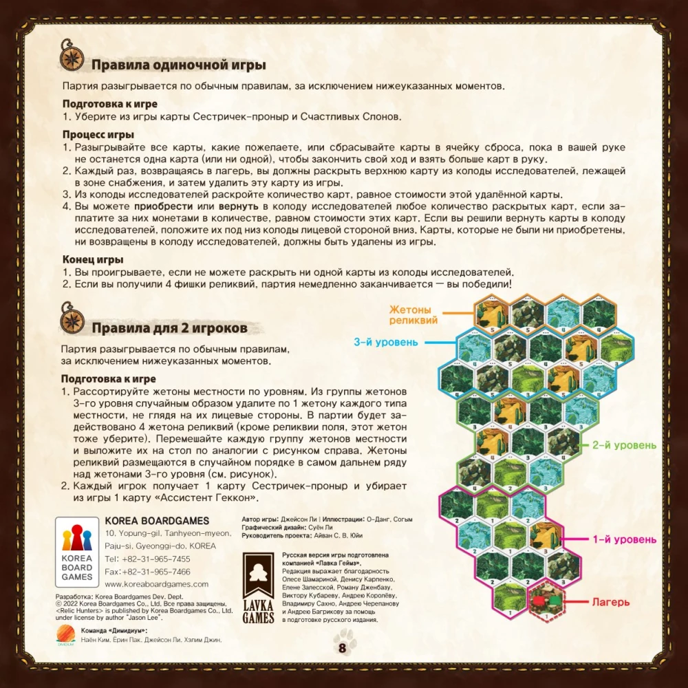 Настольная игра - Охотники за реликвиями