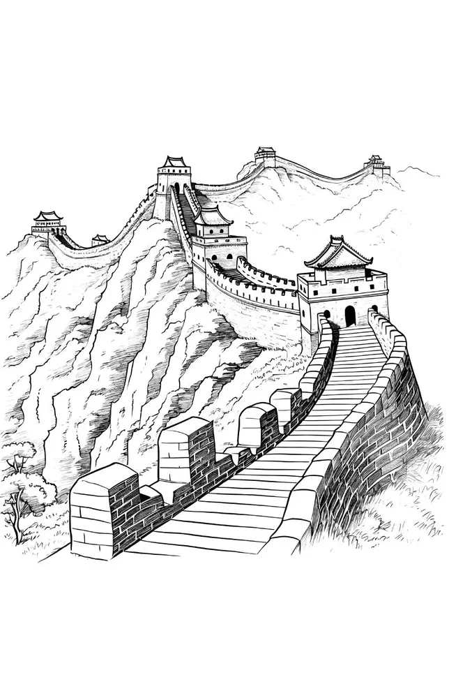 China. Der Weg zu den Himmlischen. Anti-Stress Ausmalbuch