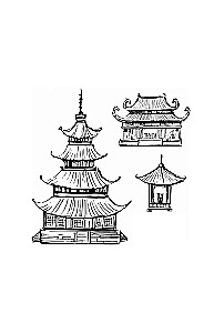 China. Der Weg zu den Himmlischen. Anti-Stress Ausmalbuch