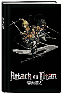 Notatnik A5 w kropki. Attack on Titan. Eren, Armin i Mikasa