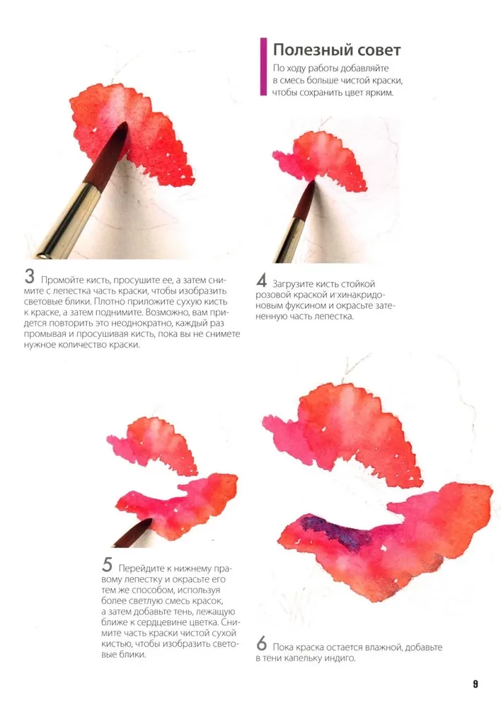 Ordner mit Aquarellpapier Magische Blumen. Male mit Aquarell + Broschüre