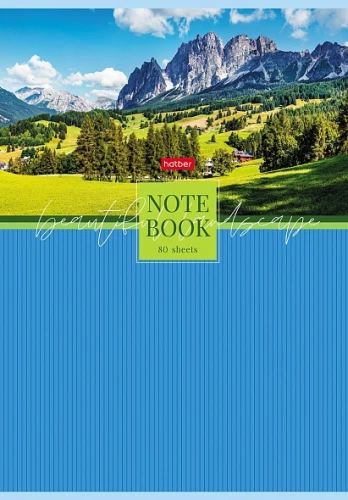 Notebook - Picturesque Landscapes, 80 sheets, A4, grid, assorted