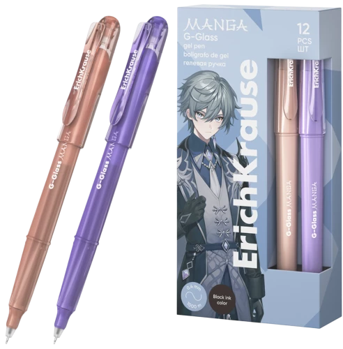 G-Glass Stick Manga geelpliiats, 0,5mm (must)
