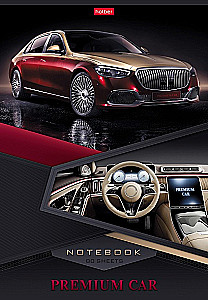 Burtnīca - Premium automašīnas, A4, 80 lapas, rūtiņa, dažādībā