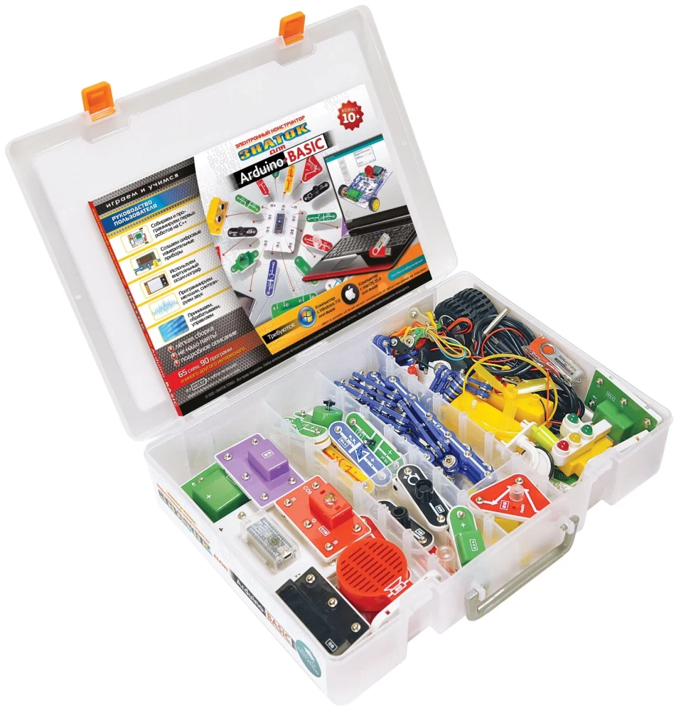 Elektroninis konstruktorius - ZNATOK. Arduino BASIC (Education versija plastikiniame konteineryje)