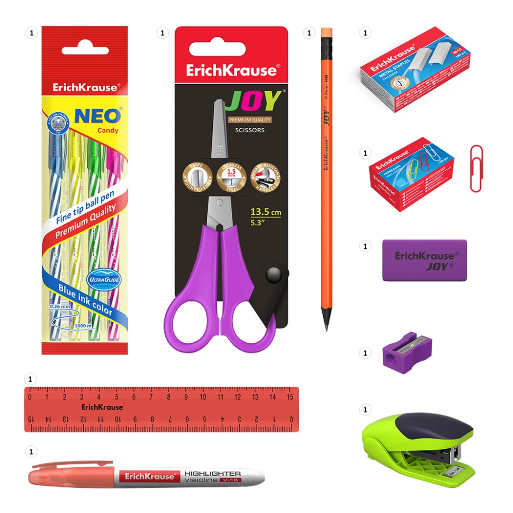 Набор настольный вращающийся пластиковый - Mini Desk, Neon Solid, оранжевый