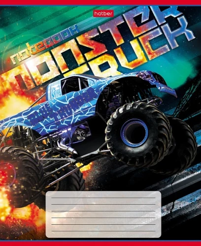 Тетрадь - MonsterTruck, А5, 24 листов, клетка, в ассортименте