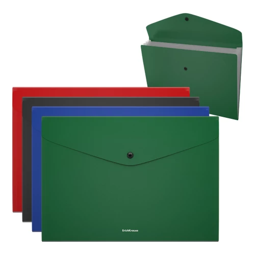 Nööriga plastist kaust - Matt Classic, 4 sektsiooniga, A4, opak, assortii