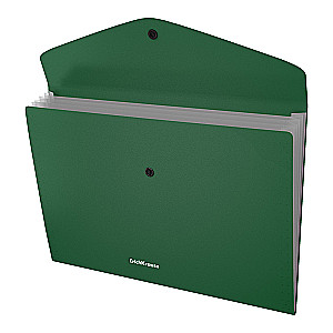 Button Folder Plastic - Matt Classic, with 4 Compartments, A4, Opaque, Assorted