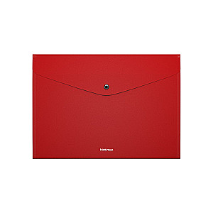 Button Folder Plastic - Matt Classic, with 4 Compartments, A4, Opaque, Assorted