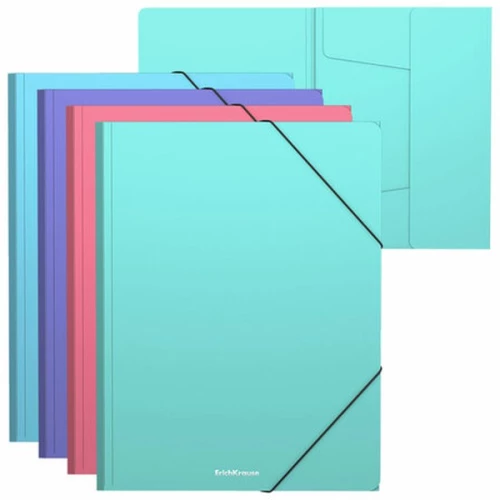 Mape ar gumijām - Matt Pastel, līdz 300 lapām, assorti