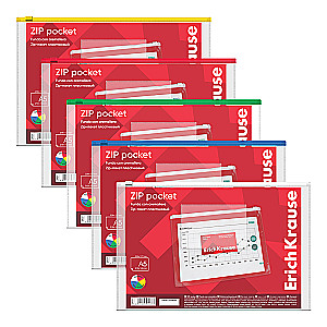 Zip-Beutel aus Kunststoff PVC Zip Pocket, A5, transparent