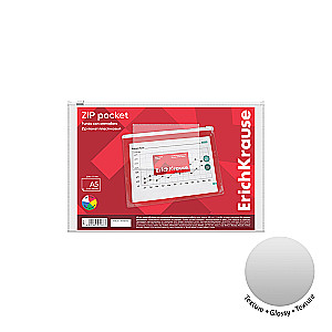 Zip-Beutel aus Kunststoff PVC Zip Pocket, A5, transparent