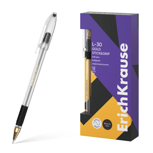 Pastapliiats L-30 Gold Stick&Grip Classic 0.7, Super Glide Technology, tindivärv - must