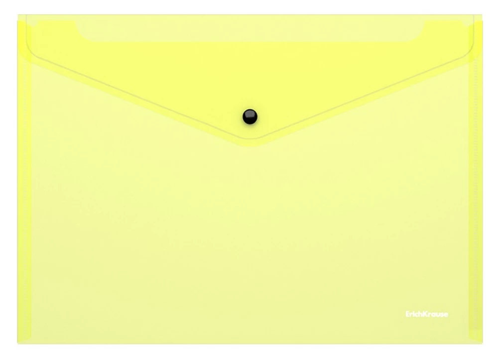 Taschenmappe mit Knopf aus Kunststoff Glossy Neon, A4, halbtransparent, in verschiedenen Farben