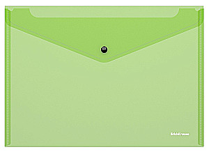 Taschenmappe mit Knopf aus Kunststoff Glossy Neon, A4, halbtransparent, in verschiedenen Farben
