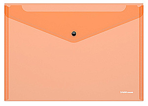 Taschenmappe mit Knopf aus Kunststoff Glossy Neon, A4, halbtransparent, in verschiedenen Farben