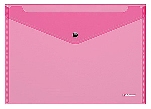 Taschenmappe mit Knopf aus Kunststoff Glossy Neon, A4, halbtransparent, in verschiedenen Farben