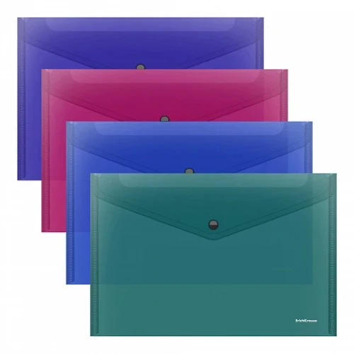 Nupuga PVC ümbrik Fizzy Vivid, A4, poolläbipaistev, assortii