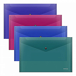 Kunststoffordner mit Knopf Fizzy Vivid, A4, halbtransparent, assortiert
