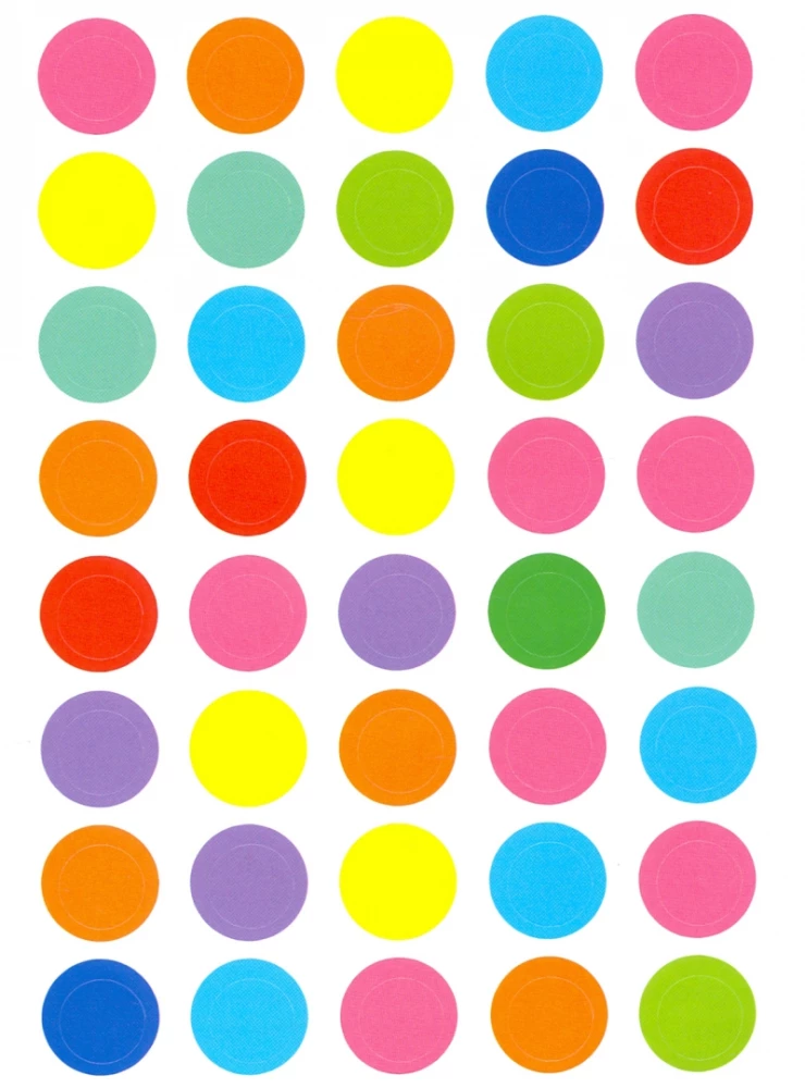 Sticker circles. For girls