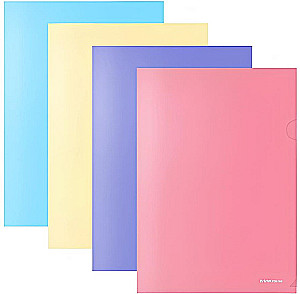 Eckmappe aus Kunststoff A4 Glossy Pastel, in verschiedenen Farben